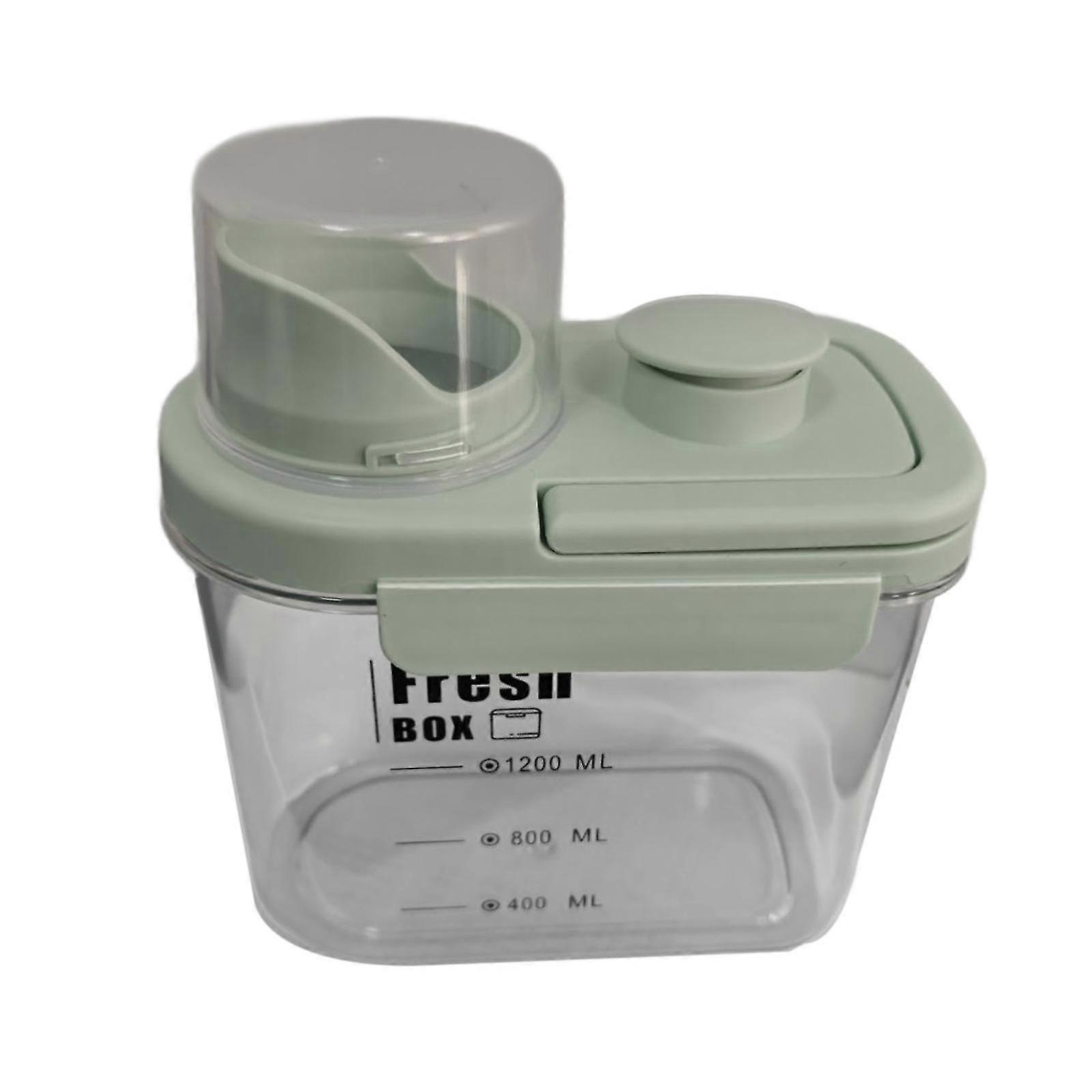Portable Food Storage Container with Measuring Cup, Kitchen Storage Bin for Cereal and Rice, Ideal for Organizing Dry Goods