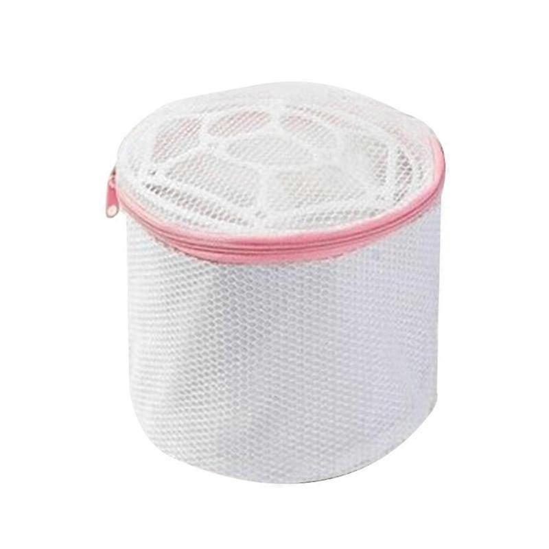 White (A)$Foldable bra cleaning bag laundry net laundry bag underwear cleaning bag (with stand)
