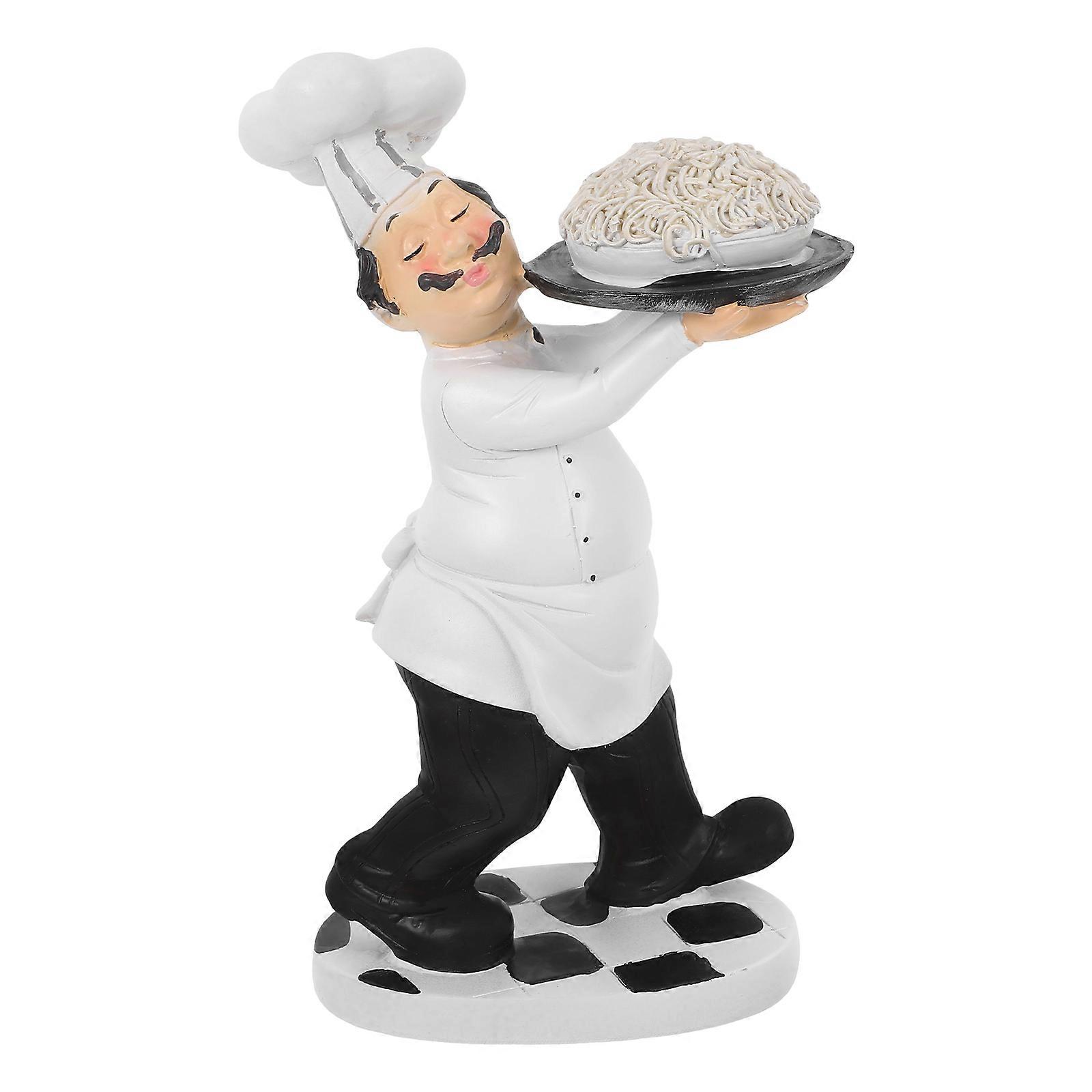 Chef Figurine for Kitchen, Restaurant Decorations, Funny Design with Precise Craftsmanship