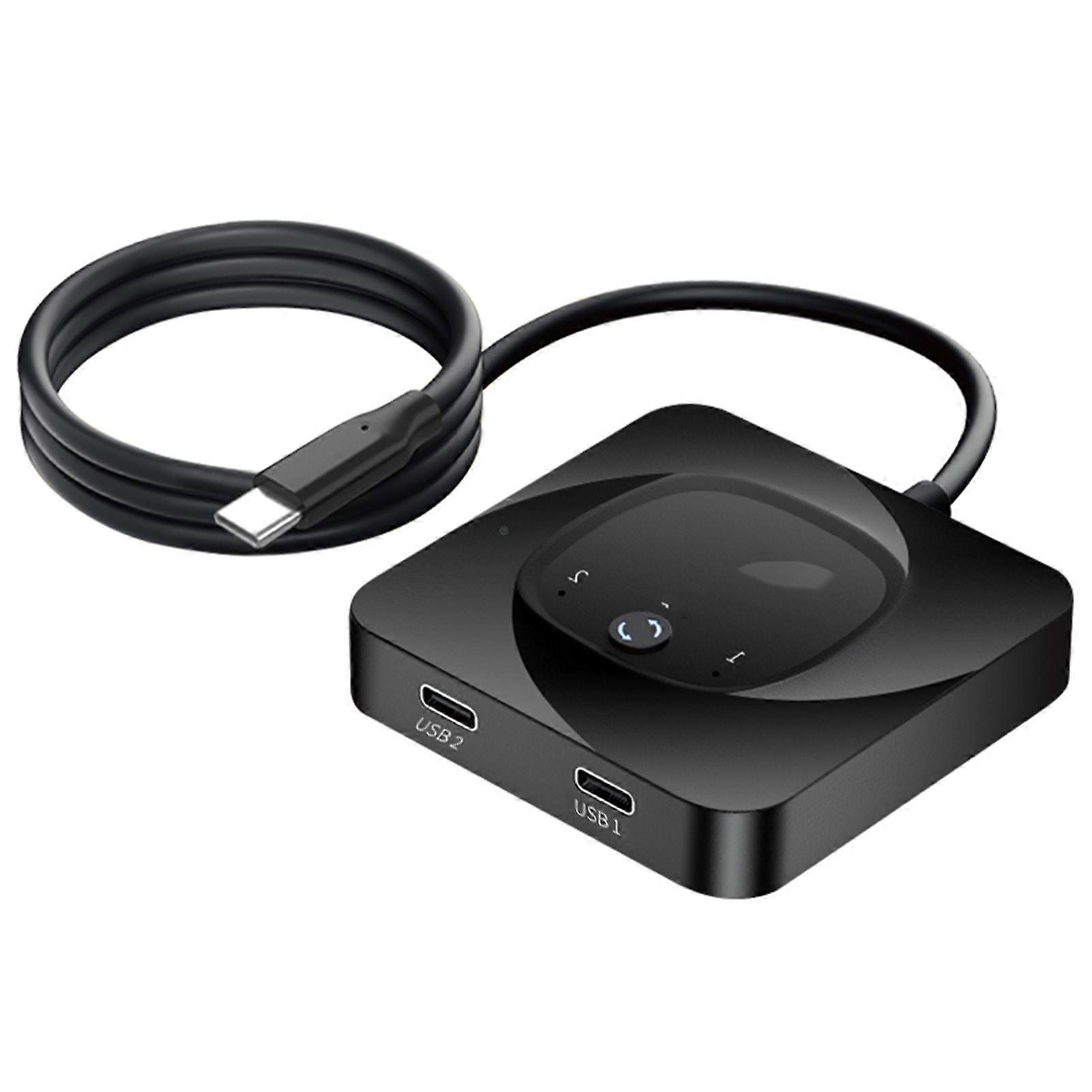 Bidirectional USB C Switcher 2 Computers 8K@60Hz KVM Switch PD 100W Charging 10Gbps Data Transfer