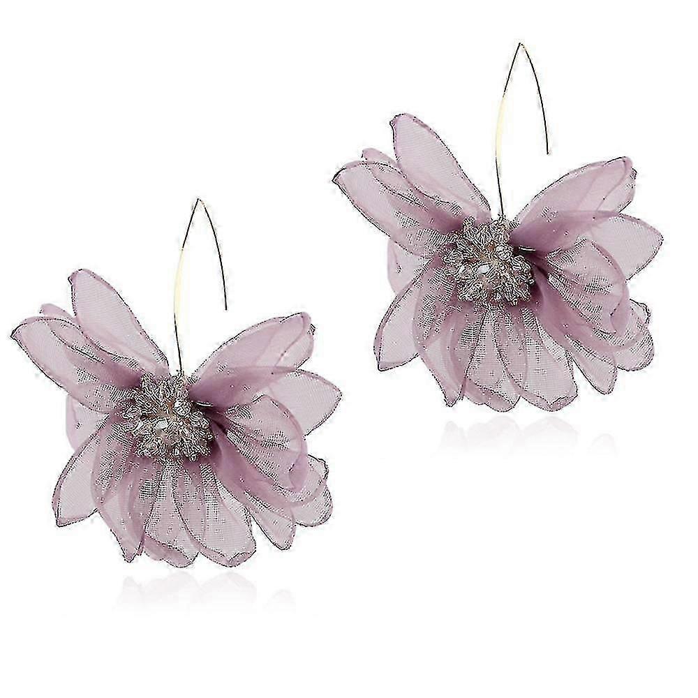 Damer Koreansk design Höst Vinterblomma Örhängen Lila