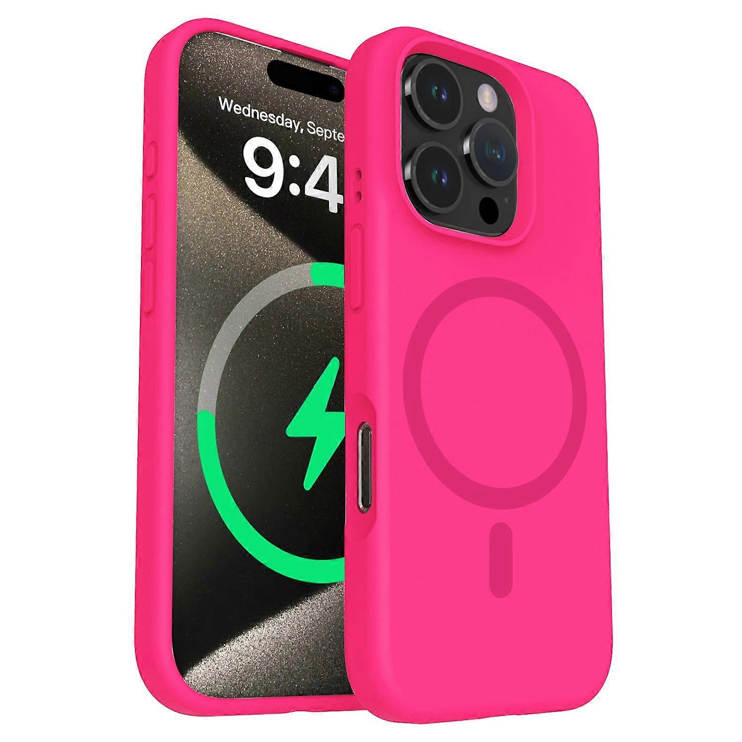 Coque pour iPhone 16 Pro Max compatible avec MagSafe PC + silicone liquide