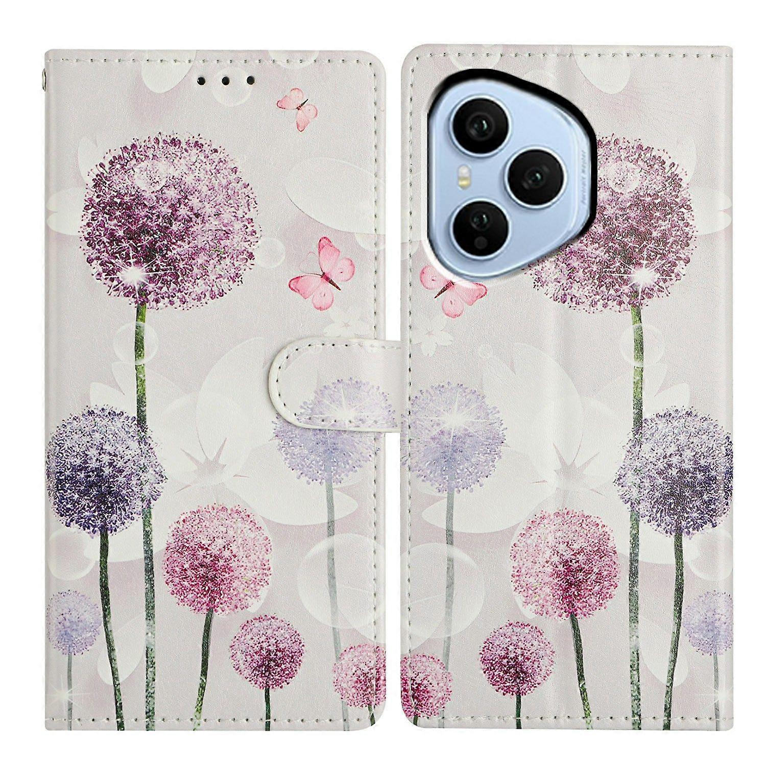 For Honor 400 Pro 5G (Global) Case Pattern Printing Wallet Stand Flip Leather Phone Cover with Strap