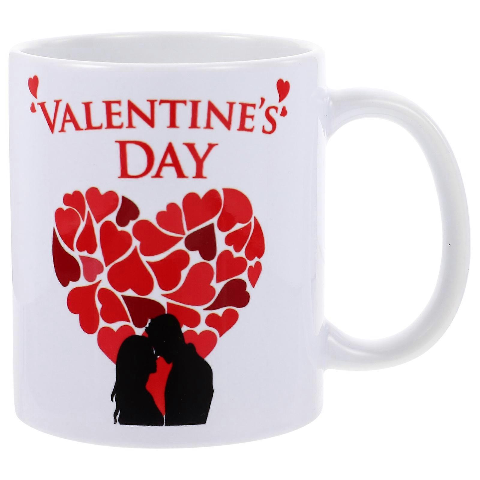 Ceramic Mug Cappuccino Mug Simple Design For Women Co-Workers Long-term Use 300ml 1Pack
