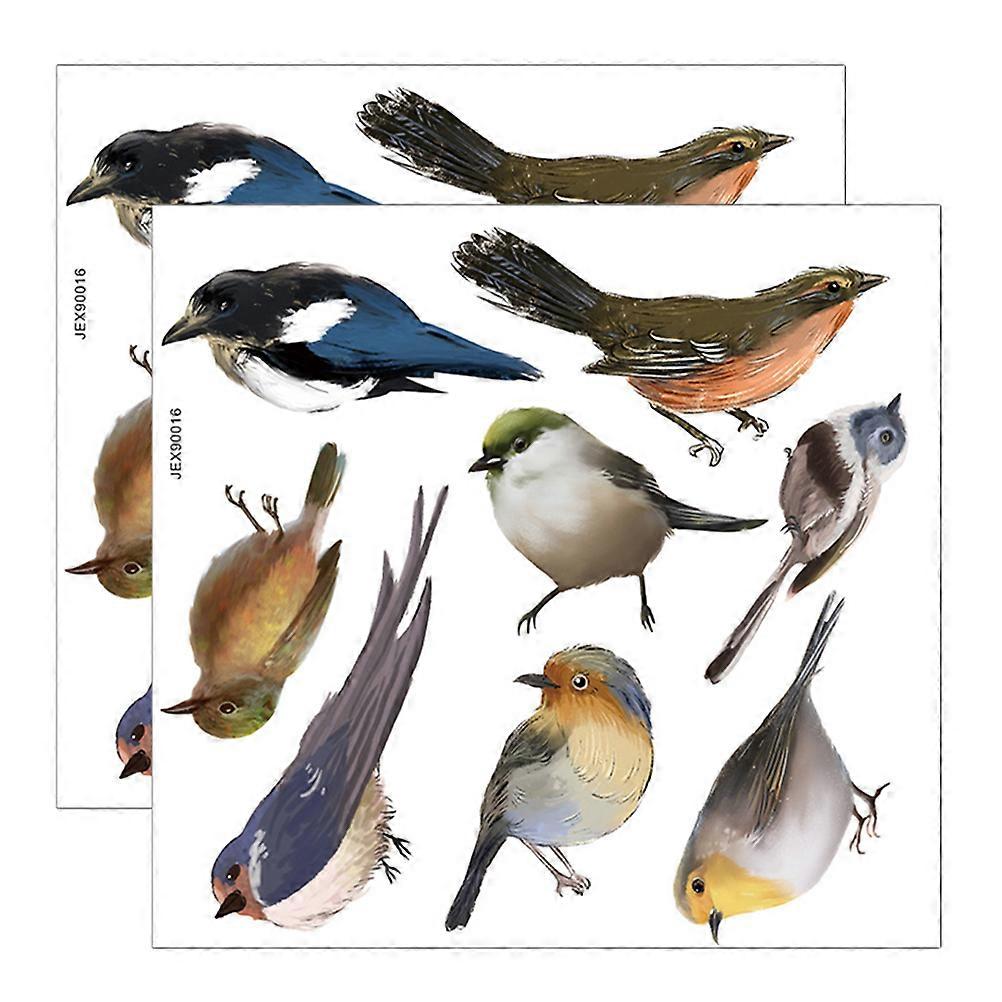 Anti Collision Window Decal Bird Glass Window Sticker Home Decor Rectangular Multi 2 Sheets