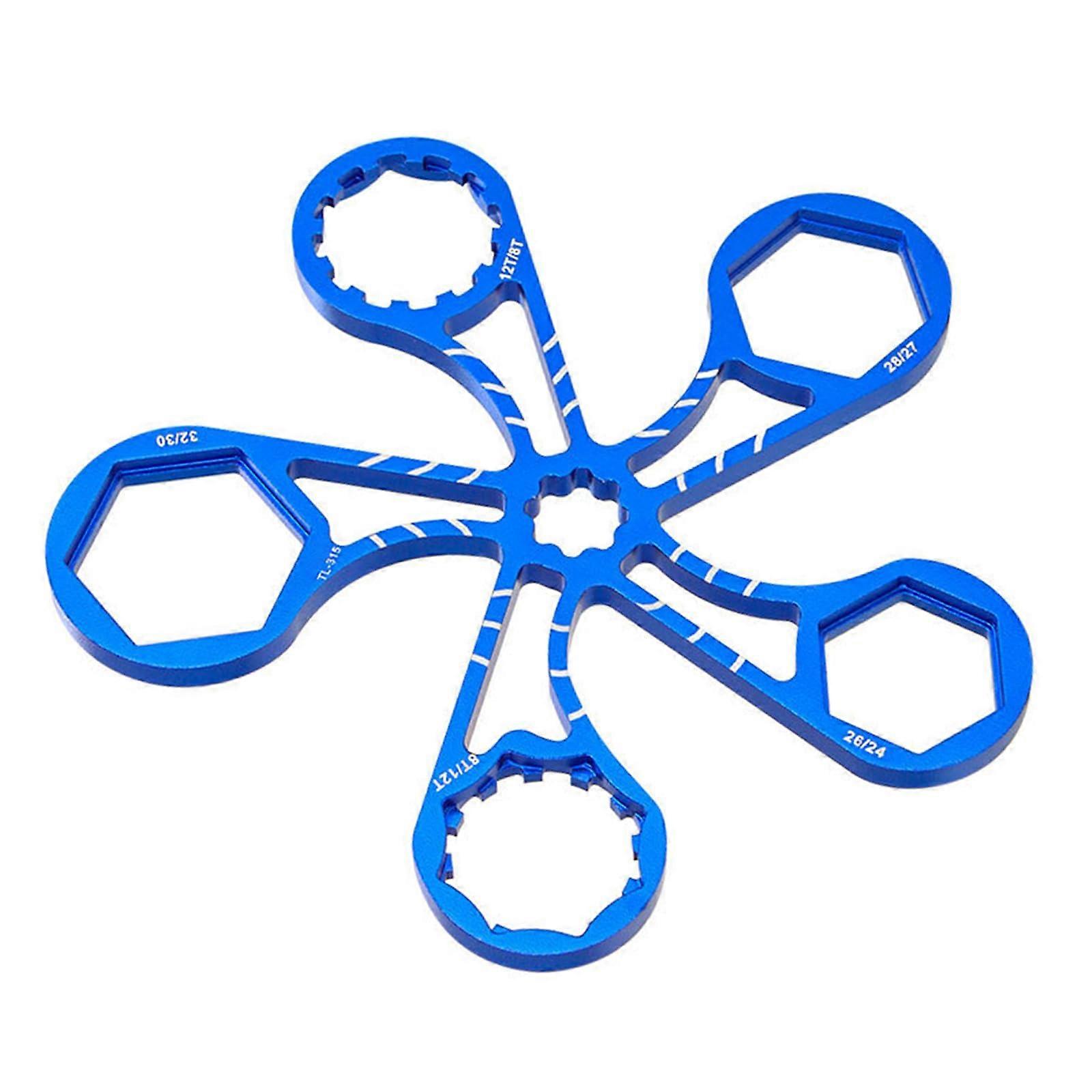 Front Fork Cap Wrench Nylon Aluminum Alloy Bicycle Universal Multi-Tool for Fork Cap Removal and Repair