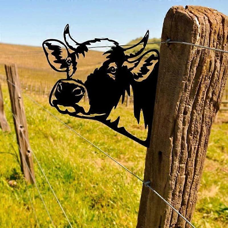 Metal Cow Decorative Rust Animal for Garden
