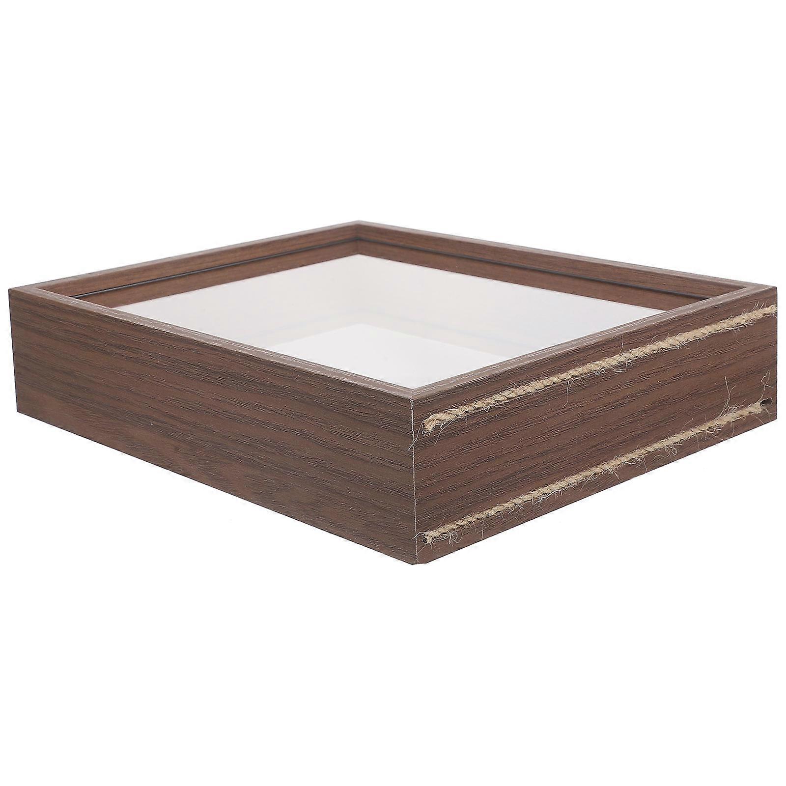 Craft Picture Frames Wood Picture Frame Dried Flower Display Stand Simple Style 26.50X21.20X5.80cm 1Pcs