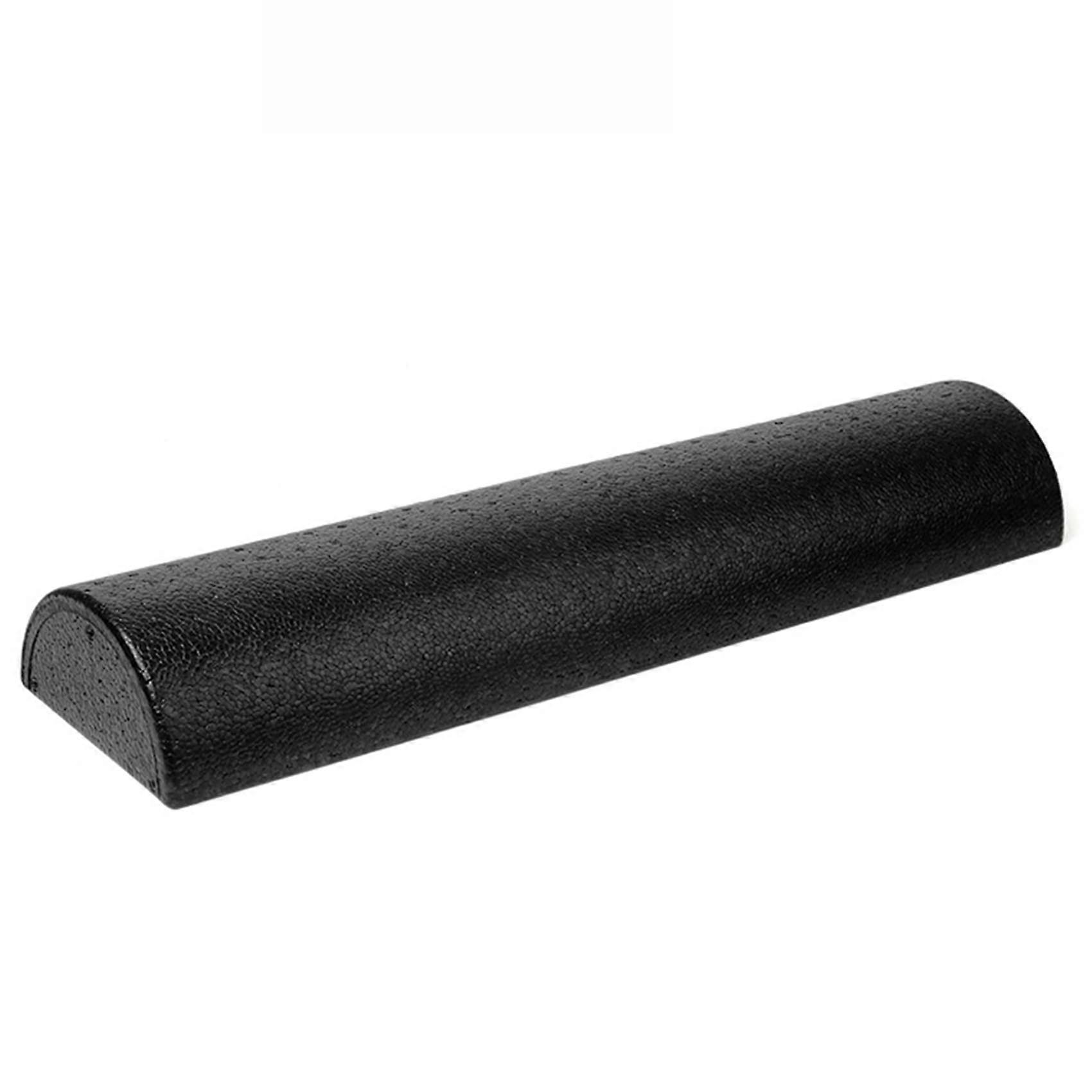 Semicircular Yoga Column Foam Roller for Muscle Massage, High Hardness Fitness Equipment, 60 cm Black Half Foam Roller