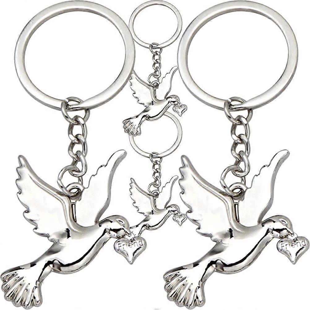 Key Chain Pendants Car Keys Holder Key Decoration Pigeon Key Ring 4Pcs