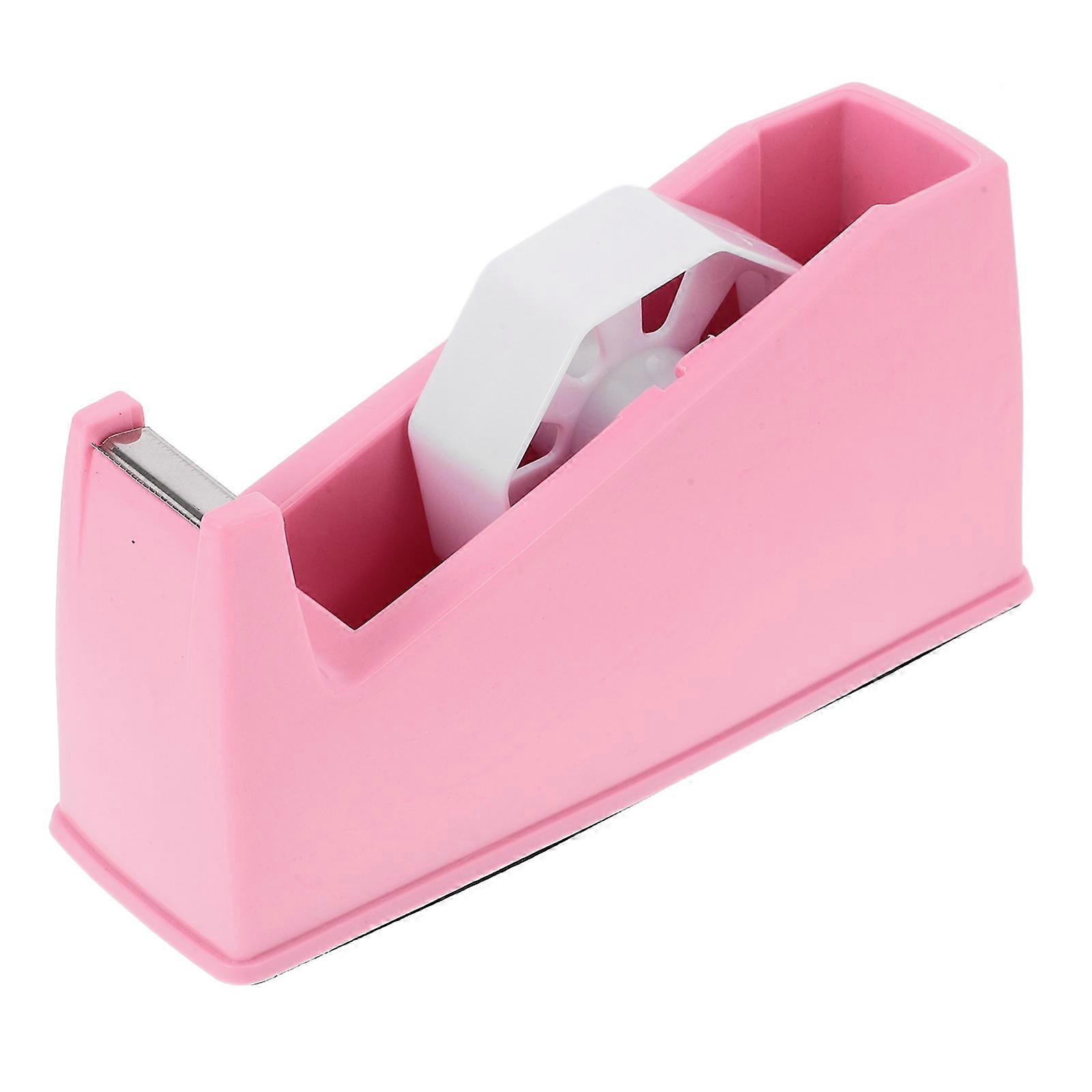 Mini Tape Dispensor Smooth Cutting Office Supplies Pink 6.9 3.4 2.2in Abs Material Students 1Pack