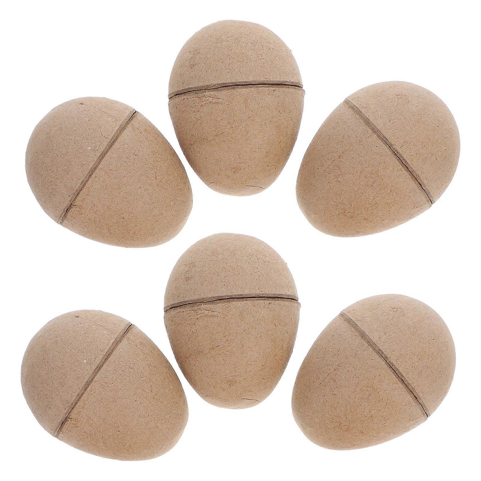 Diy Easter Egg Crafting Kit 6Pcs Small Oval Paper Eggs For Festive Occasions