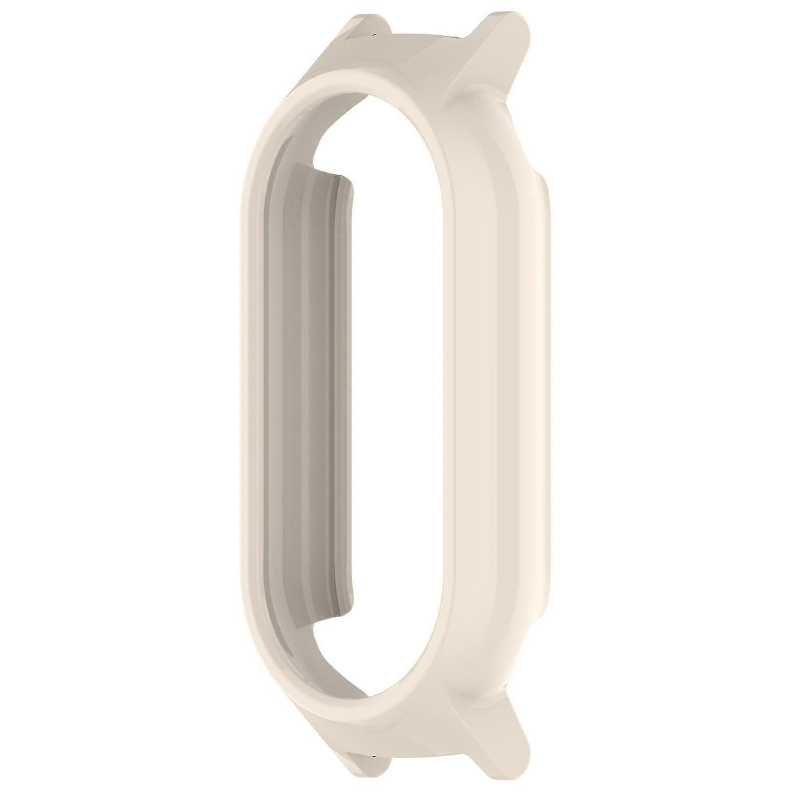 Half Coverage Bumper Case with 12mm Strap Interface Scratchproof Housing Dustproof Shell for Band 9 Protective Shell  White