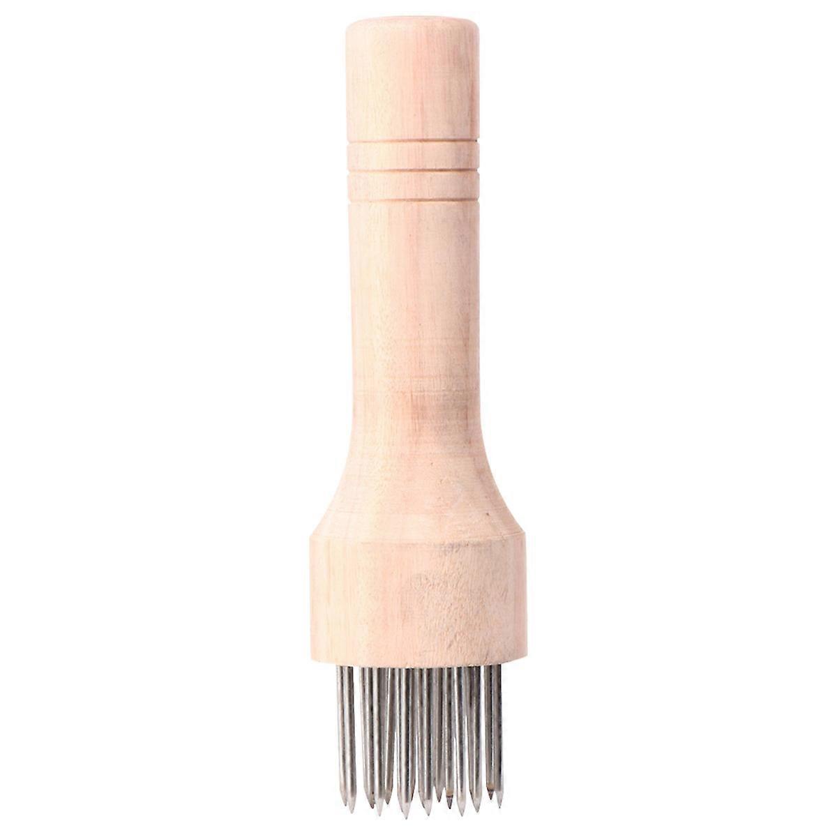Multi Purpose Meat Tool Steak Tenderizer Thicken Wood Handle Home Cooks Meat Loosening Machine 1Set
