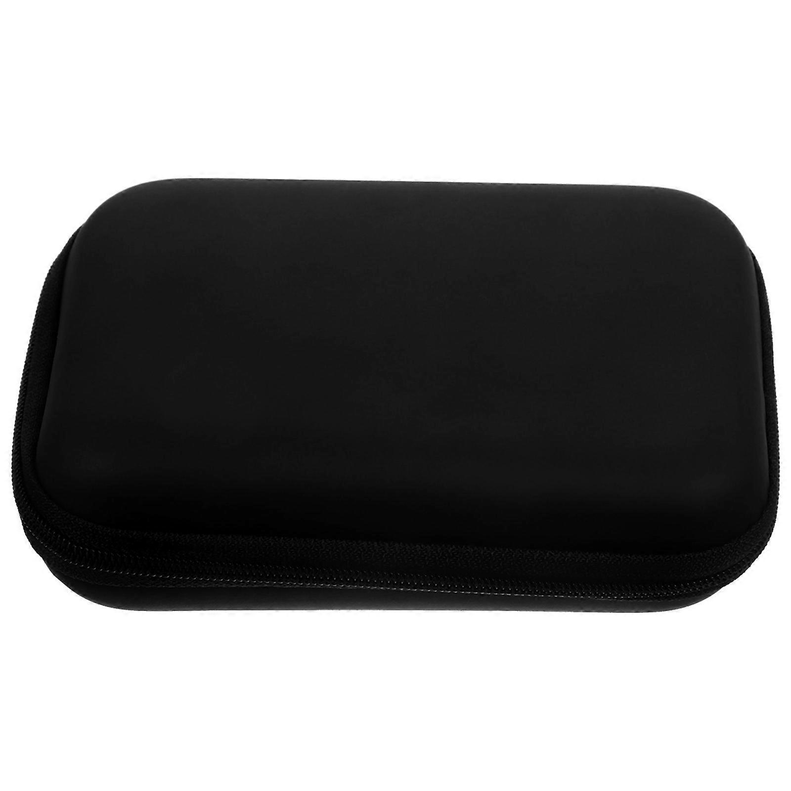 Portable Organizer Bag for Office Use Easy to Store Velour Material Rectangular Shape Black 1Set