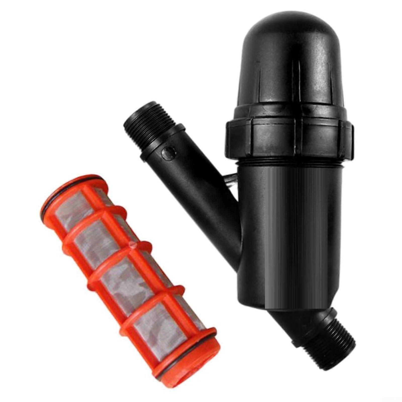 Druckregler Filter für Tropfbewässerungsrohre 2er Set Schwarz, kompatibel mit Garten Bewässerungssystemen, langlebig und effektiv