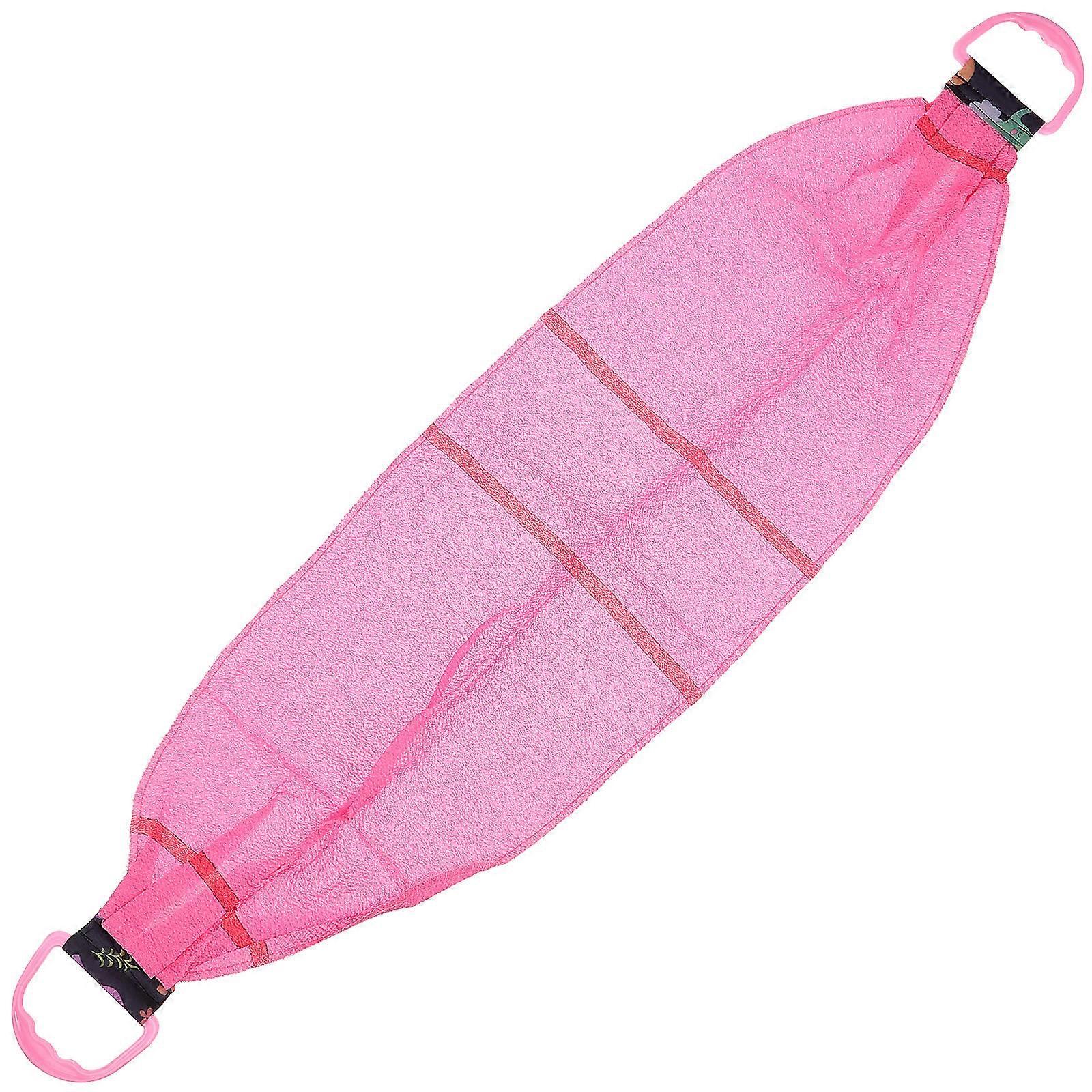 Exfoliating Back Scrubber Towel with Handles Lightweight Deep Clean Body Bath Scrubber for Smooth Skin, Easy Storage, Shower Use