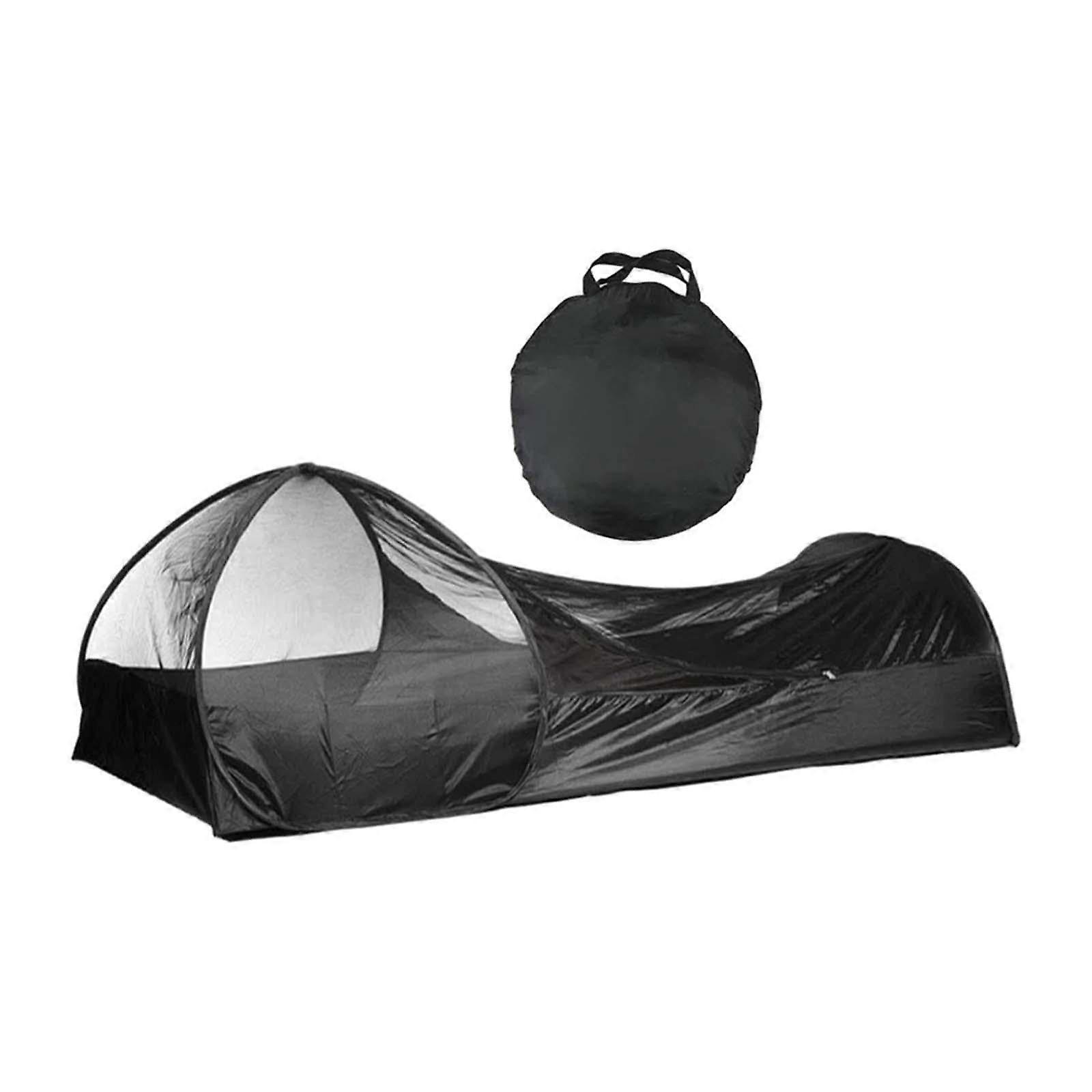 Popup Bivy Tent Polyester Fabric Compact Easy Setup Wind Protection Foldable Single Person Tent for Hiking Sports Events Trekking