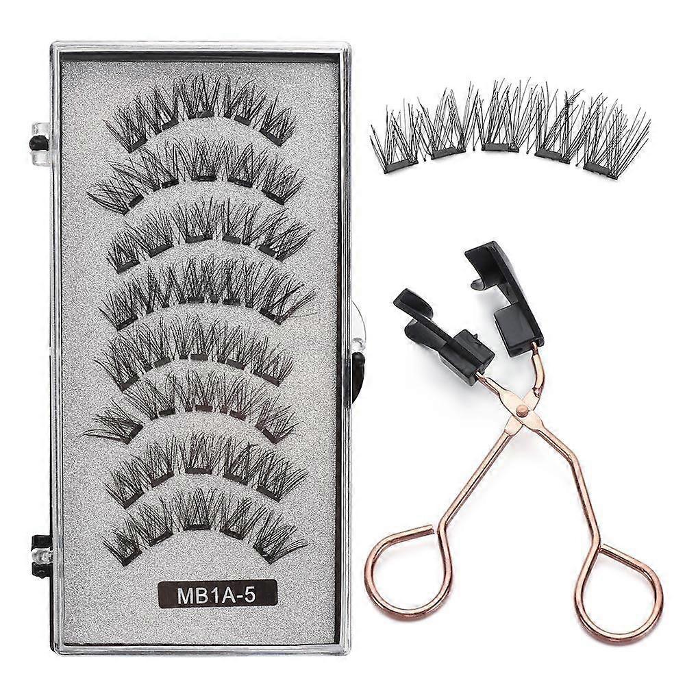Magnetic eyelashes with curler/false eyelashes black