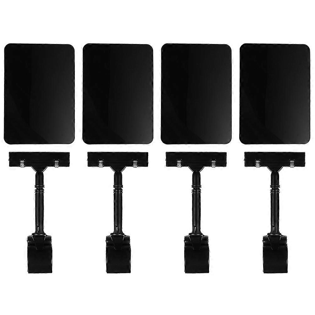 Retail Sign Holder Product Information Display For Black 4Pack