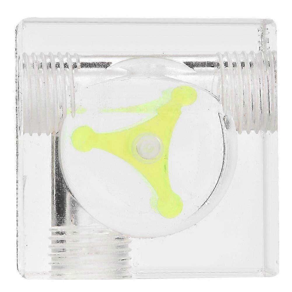 3 Impeller Flow Meter Indicator for PC Water Cooling System G1/4 Thread Quadrate 3 Ways