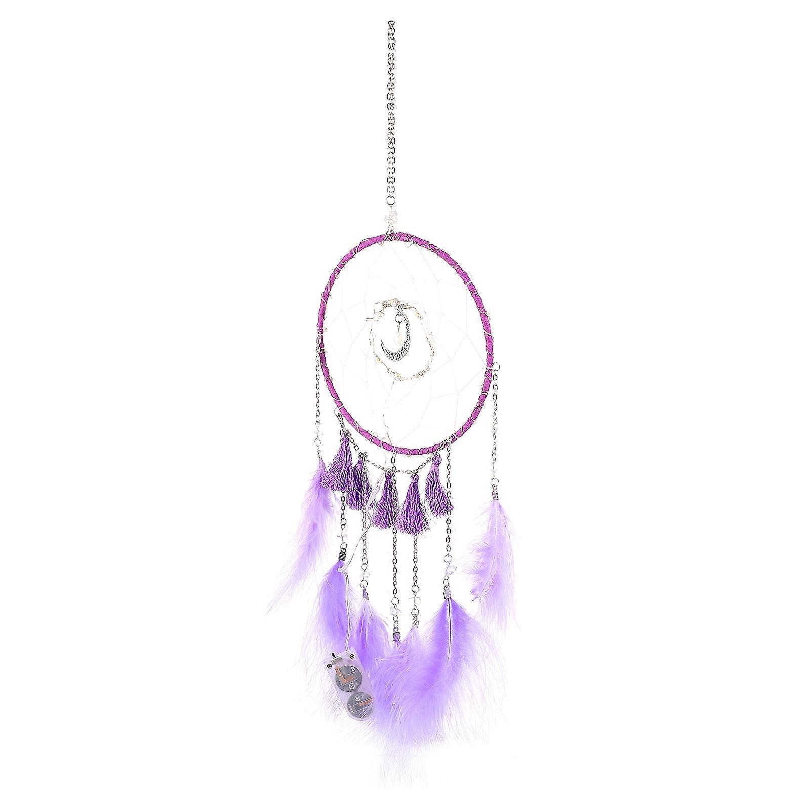 Dream Catchers For Bedroom Beautiful Dreamcatcher With Light Design Round Web Alloy 1Set