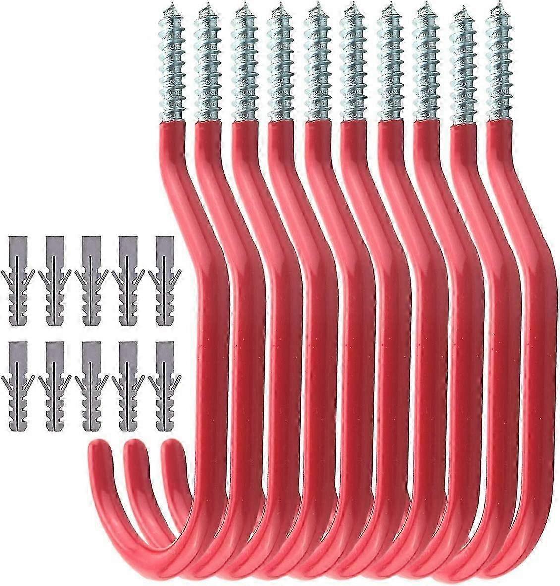 10pcs Bicycle Storage Hooks Set, Screw-On