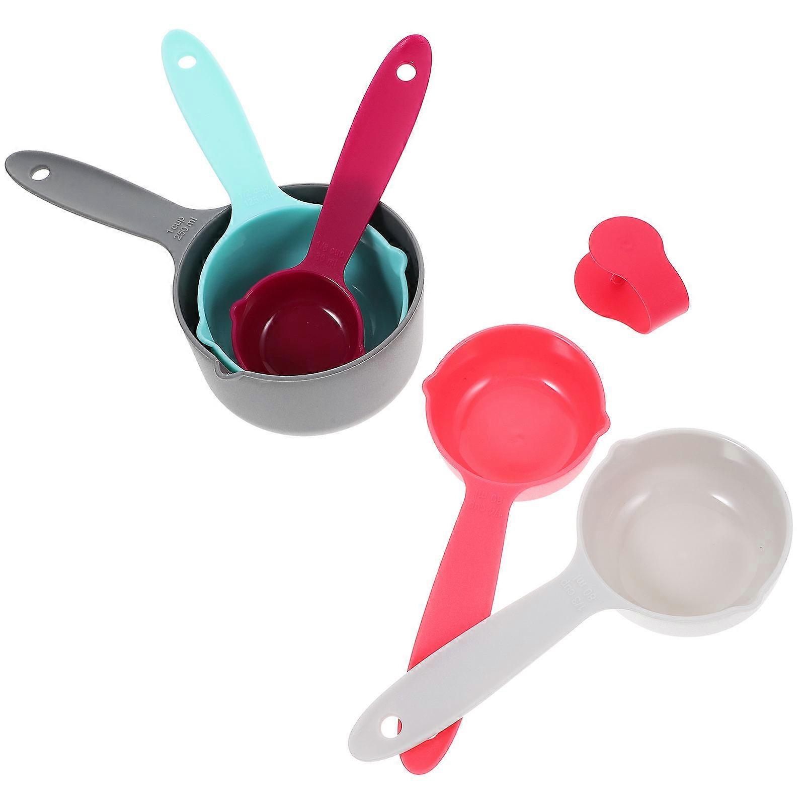 Food Measuring Scoop Multifunction Measuring Spoons with Scale Measure Cups Kit Kitchen Tool for Baking and Cooking in Assorted Color 5Pcs