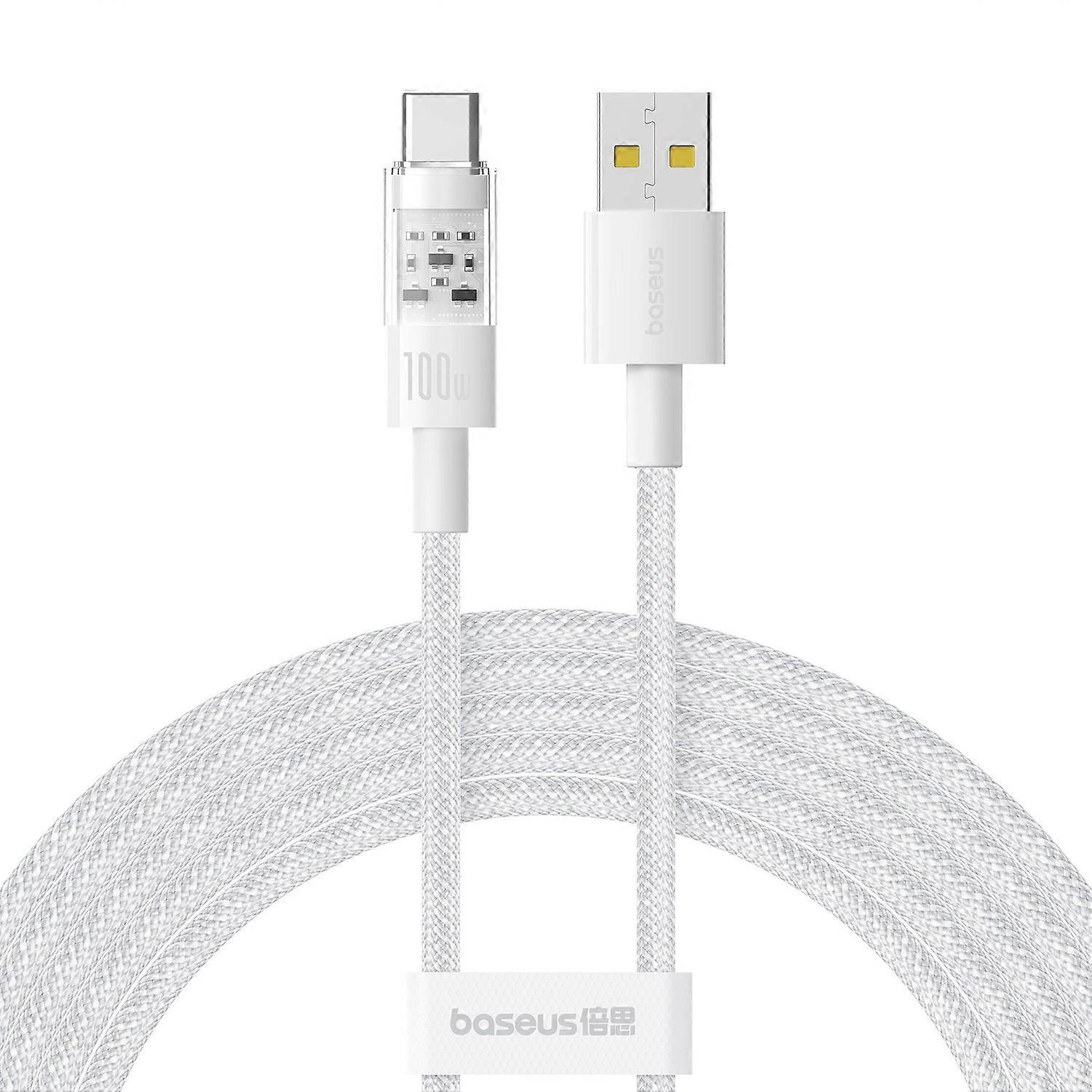 BASEUS Gem 100W Fast Charging Nylon Braided USB A to Type C Data Cable, 1m