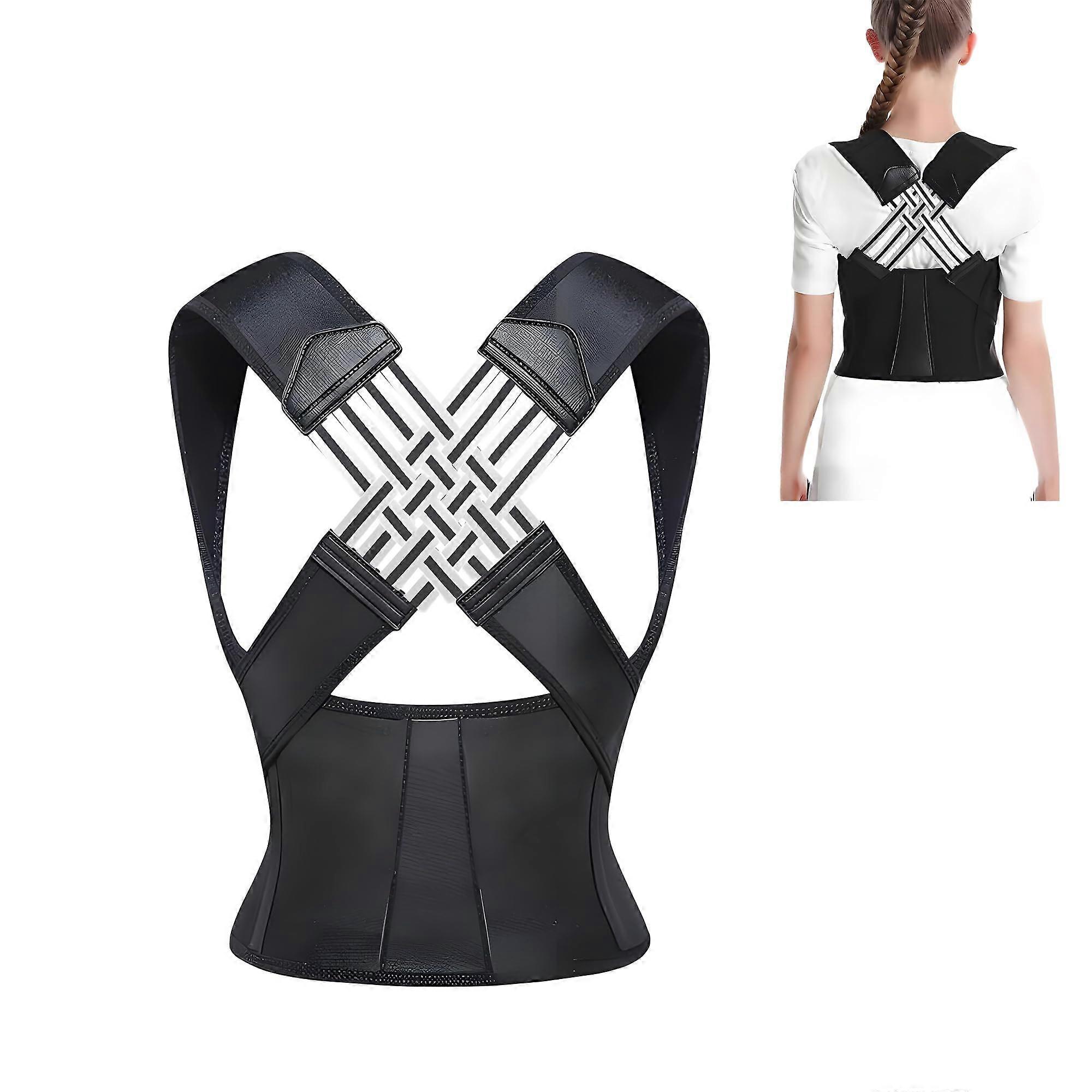 Back Posture Strap Unisex Adjustable Office Home Gym Back Support Corrector For Scoliosis And Round Back