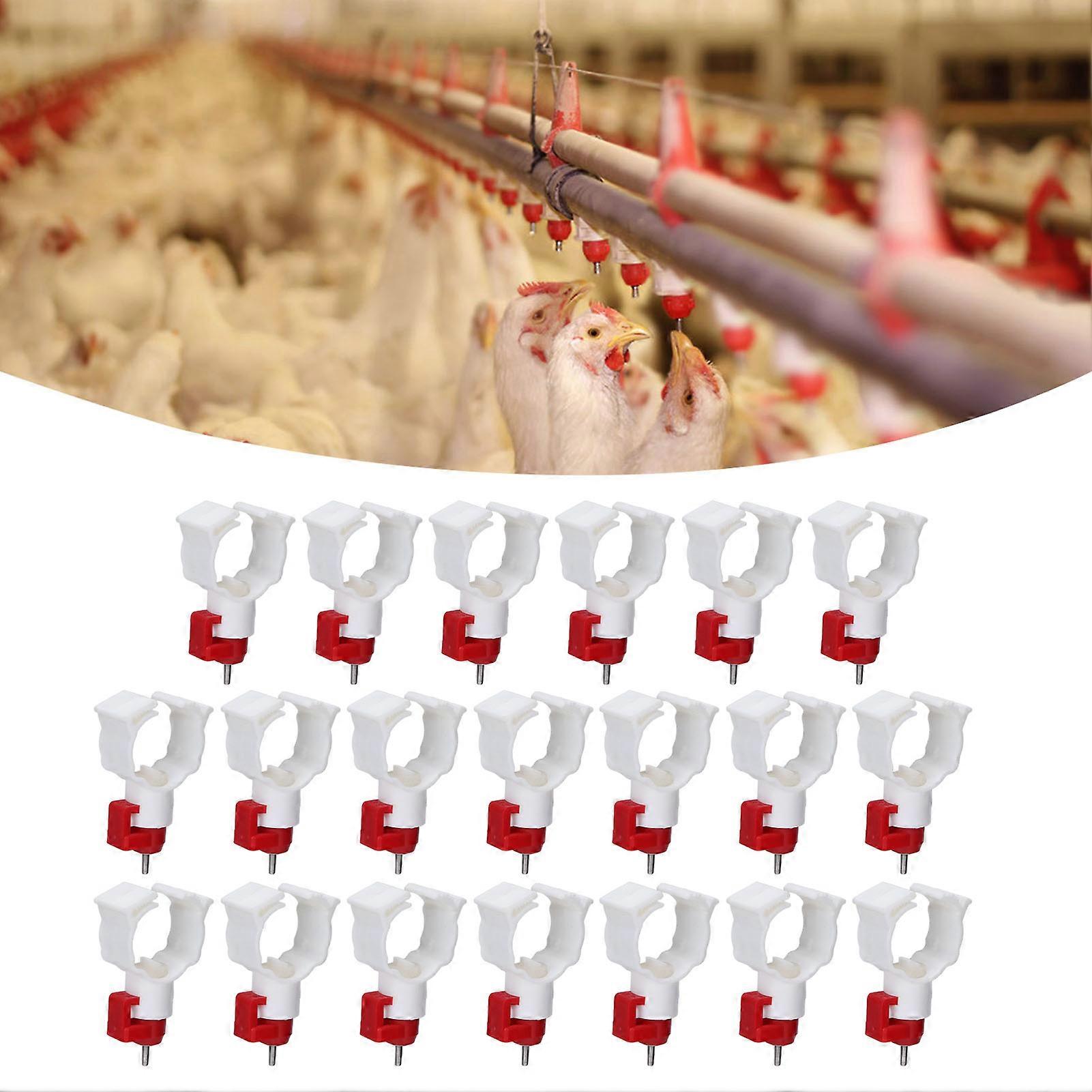 20pcs Chicken Waterer Nipples Multipurpose Chicken Nipple Feeder for Poultry Chicken Duck Bird