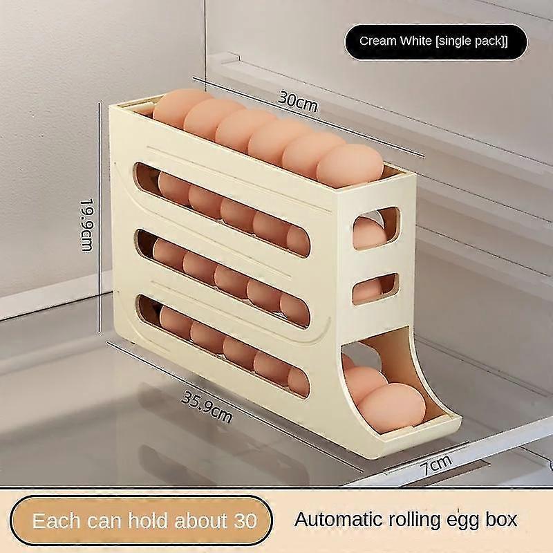 Automatic Scrolling Egg Storage Box for Household Kitchen with Large Capacity