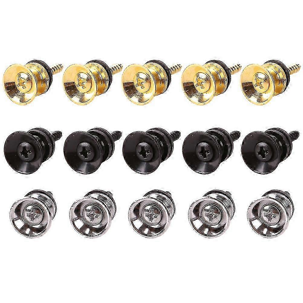 15pcs Gitarr Rem Knapp Ändstift Tillbehör För Elgitarr