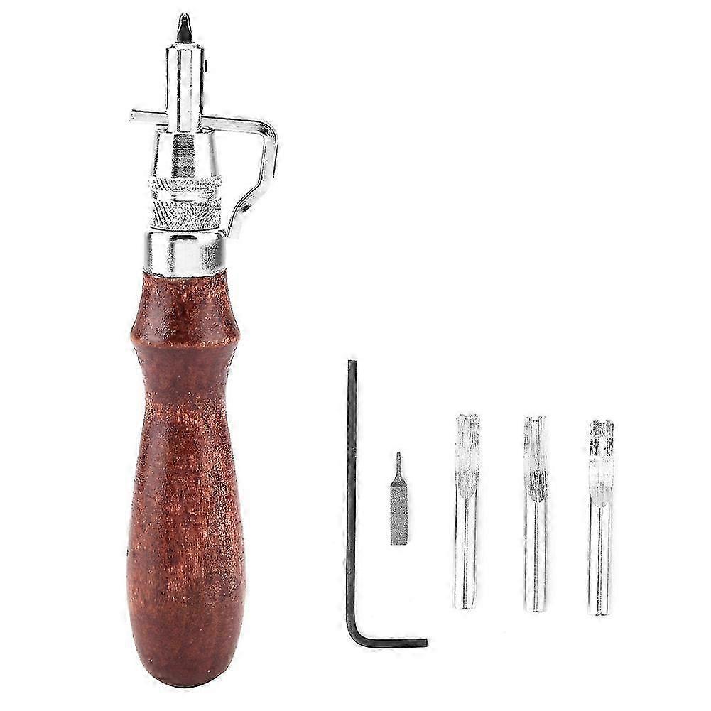 5 In 1 Multifunctional Leather Craft Tool Stitching Groover Set Suitable for Professional Use