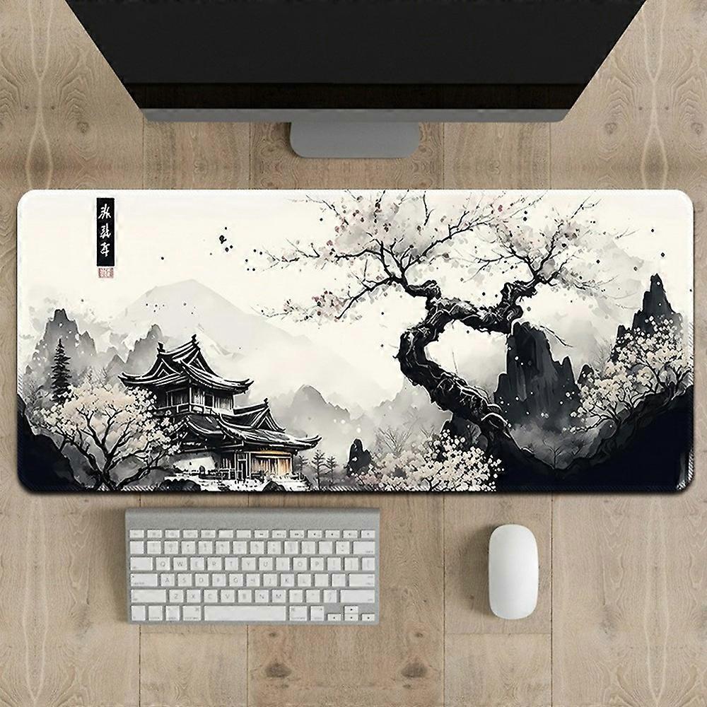 300 x 800 x 2mm Stitched Edge Mouse Pad Computer Desktop Rubber Mouse Mat Creative Pattern for Home/