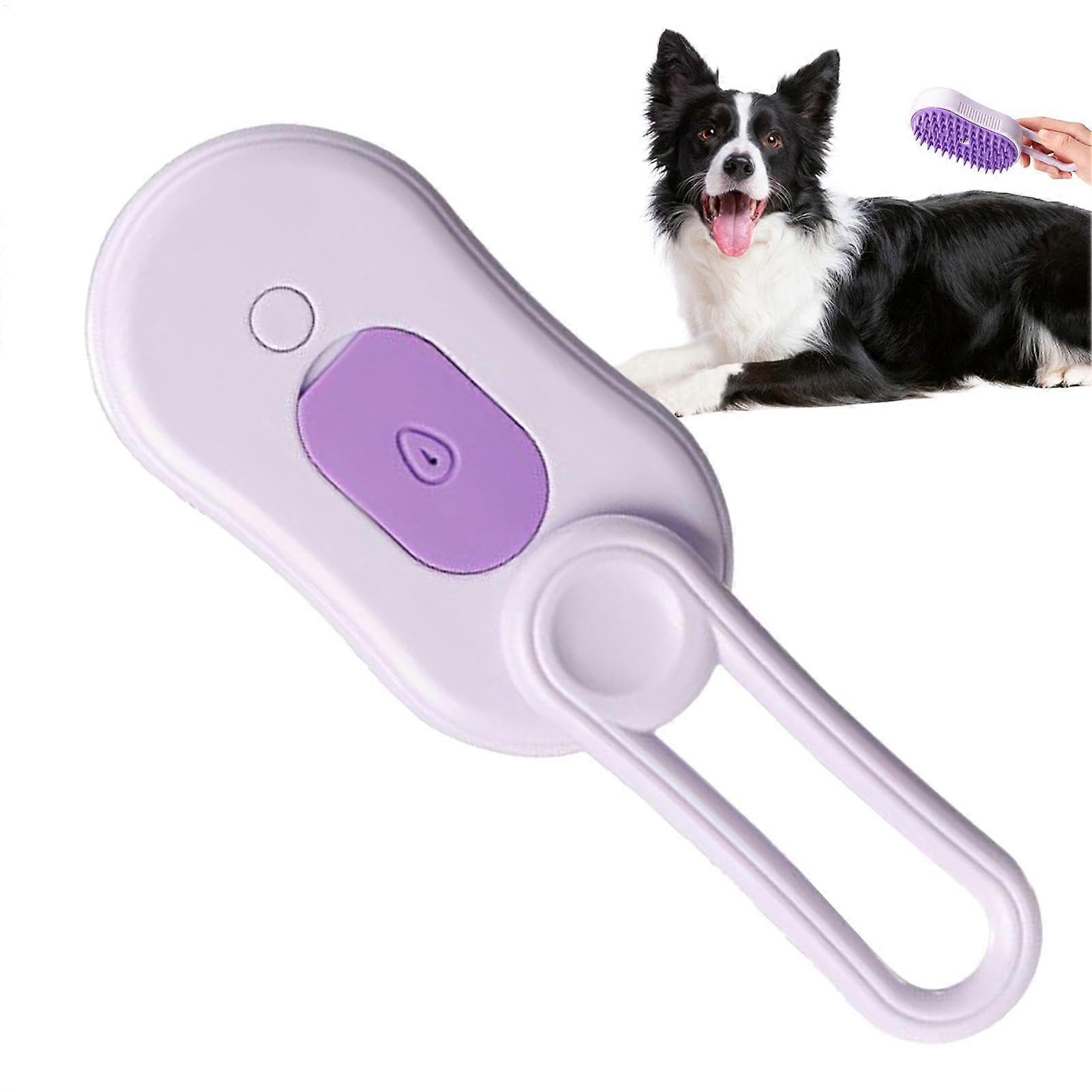 Cat Spritz Defur Com Com Rechargeable Steam Brush for Cats and Dogs, Rotating Handle, Pet Grooming Tool for Long and Short Fur
