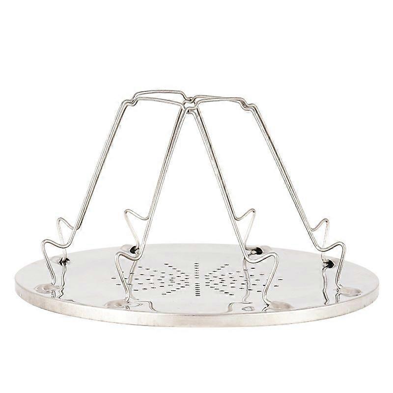 Stainless steel toast rack 4-slice toast bread tray camping picnic grill rack foldable baking tray
