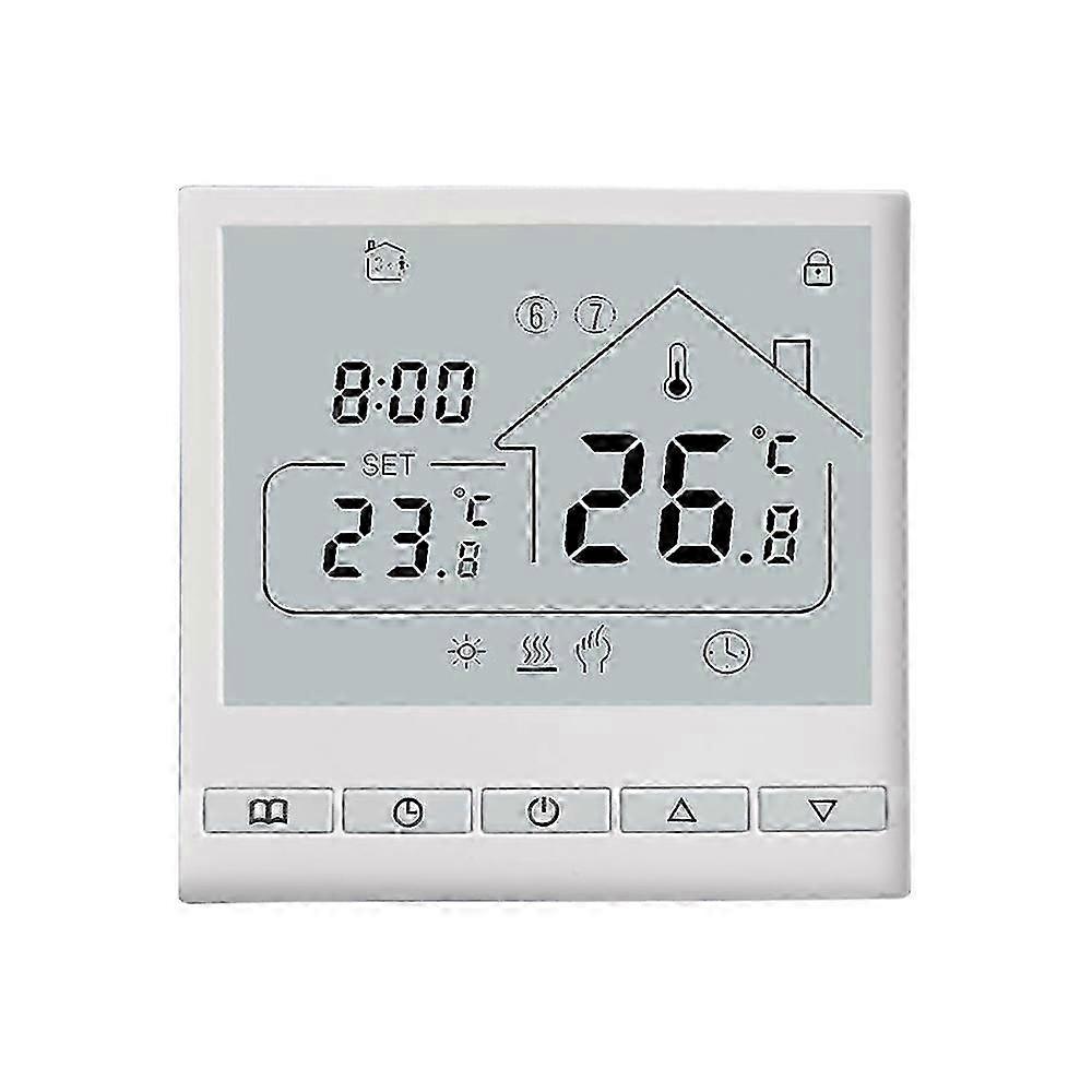 Smart Thermostat 5+2 Programmable 16A Electric Heating Thermostat DIY Install LCD Display Smart Temperature Controller Digital Thermostat for Office /