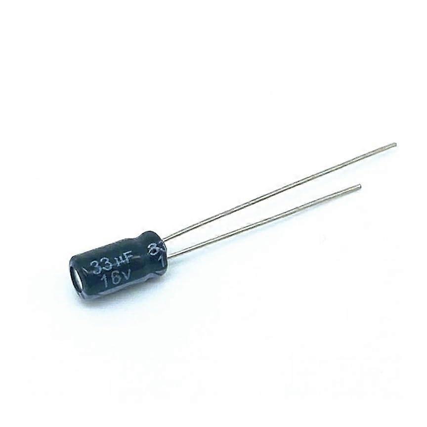 16V 33UF Electrolytic Capacitor 50PCS LUOWJAOYIN 4x7mm Low ESR Stable Performance for DIY Projects
