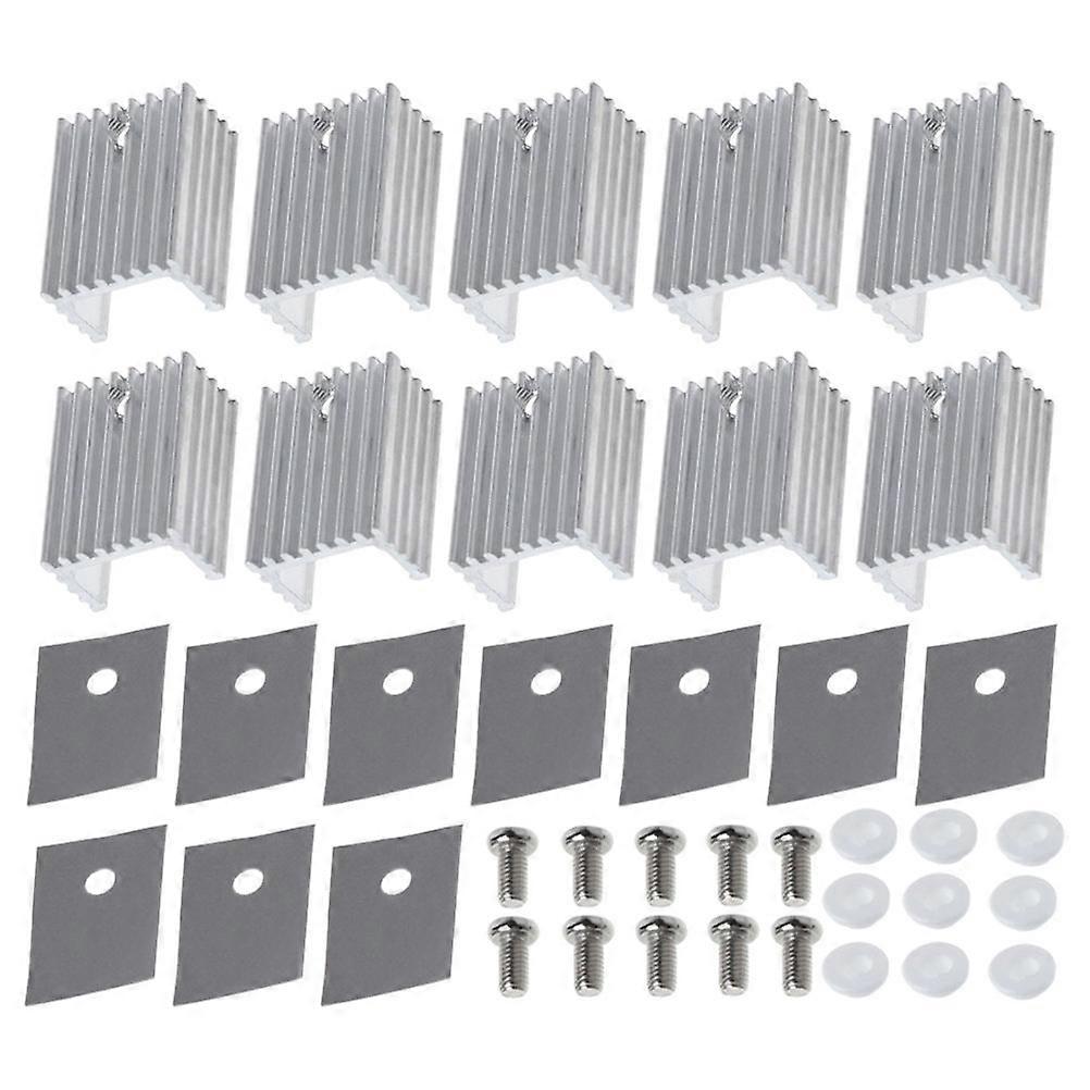 10pcs Aluminum Heat Sink for Triode Electronic Radiator