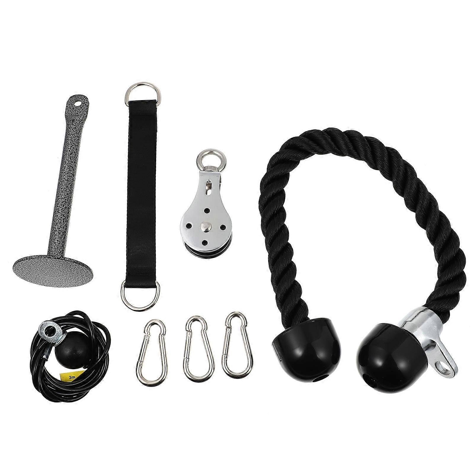 Home Gym Pulley Cable Machine Attachment System Strength Training Equipment 35X15X10cm Metal 1 Set