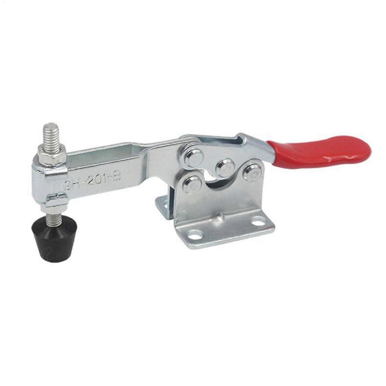 Toggle Clamp Heavy Duty Quick Release Vertical Clamp 198lb Capacity Adjustable Non-Slip Red Hand Tool for Woodworking