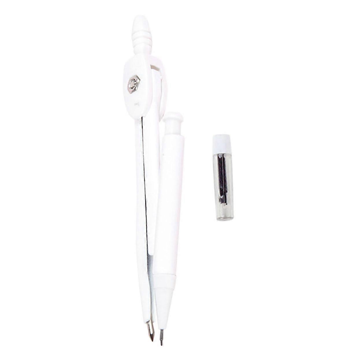 Pencil Compasses Metal White Circle Drawing Compasses Set For Students Reusable Geometry Tool For Art And Mathematics