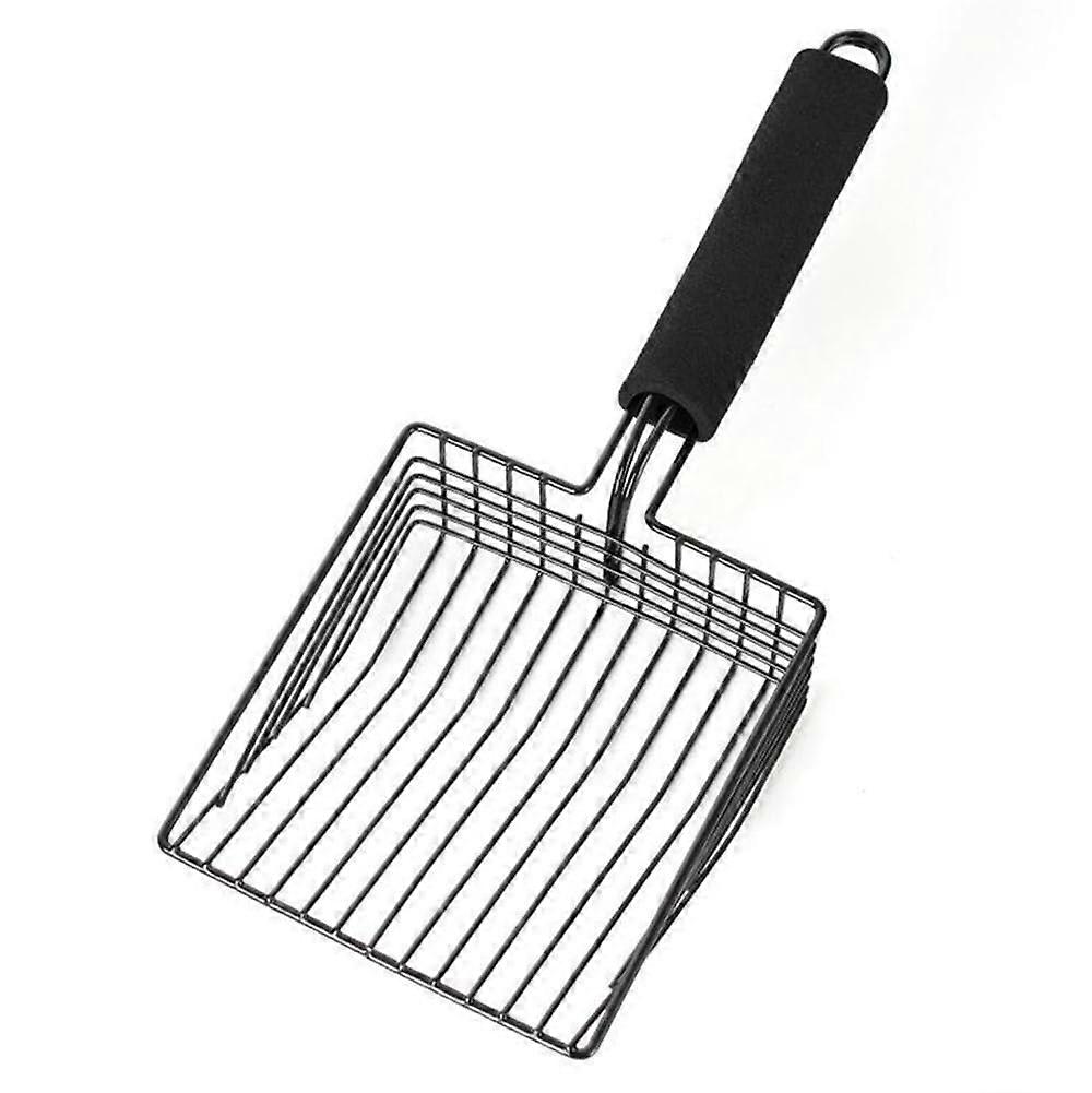 Metal Cat Litter Scoop with Handy Handle, 7 mm Hole Spacing, Litter Box Scoop for Cats
