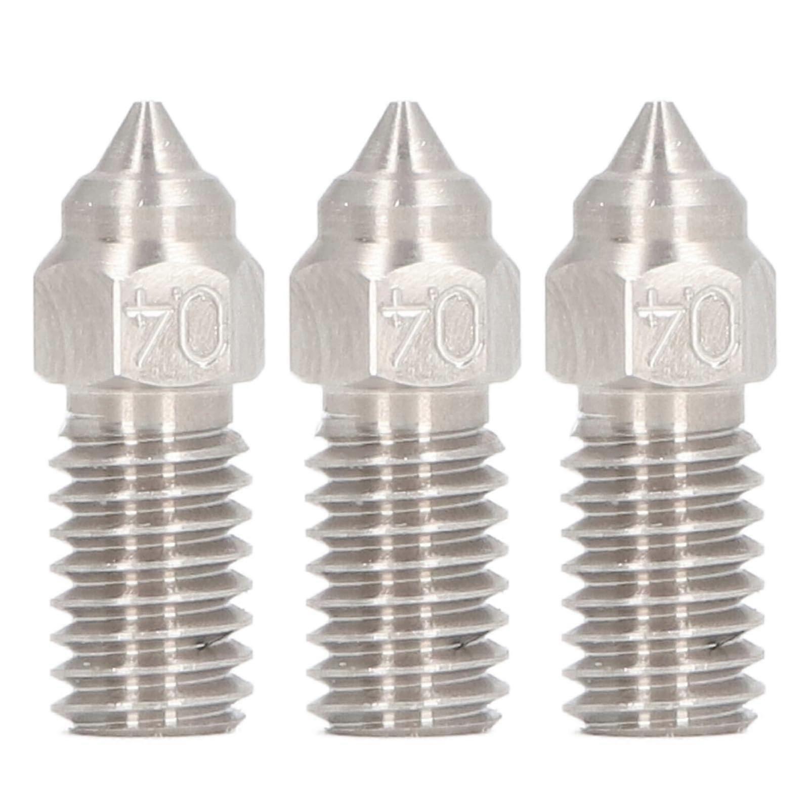 3 Pcs 0.4 mm Nozzle Flow Stainless Steel 3D Printer Nozzle for Elegoo Neptune 4 4Pro