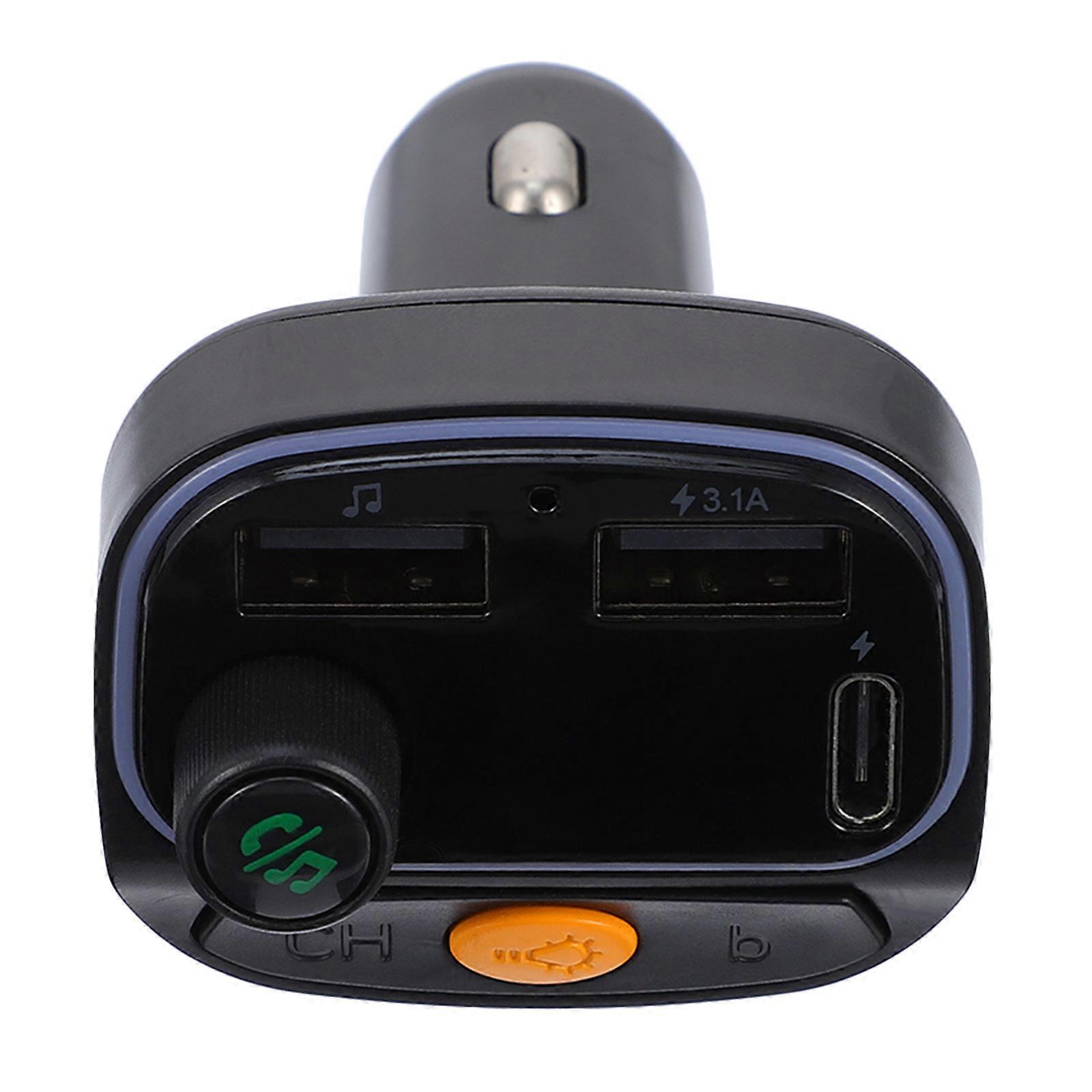 Wireless Car Adapter Connection Vehicle Radio Transmitter Driving Black 8x4cm 1Pack