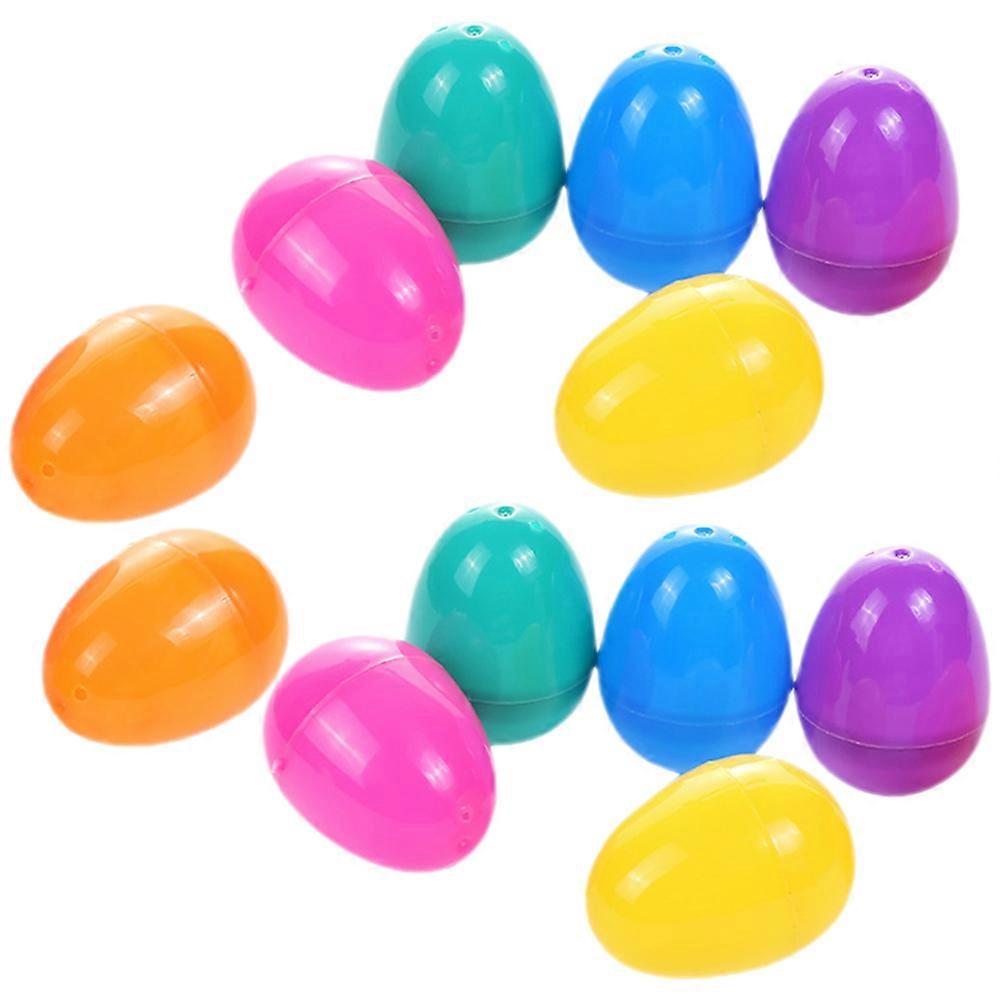 20pcs Openable Fillable Plastic Easter Eggs Decorative for Easter Random Color