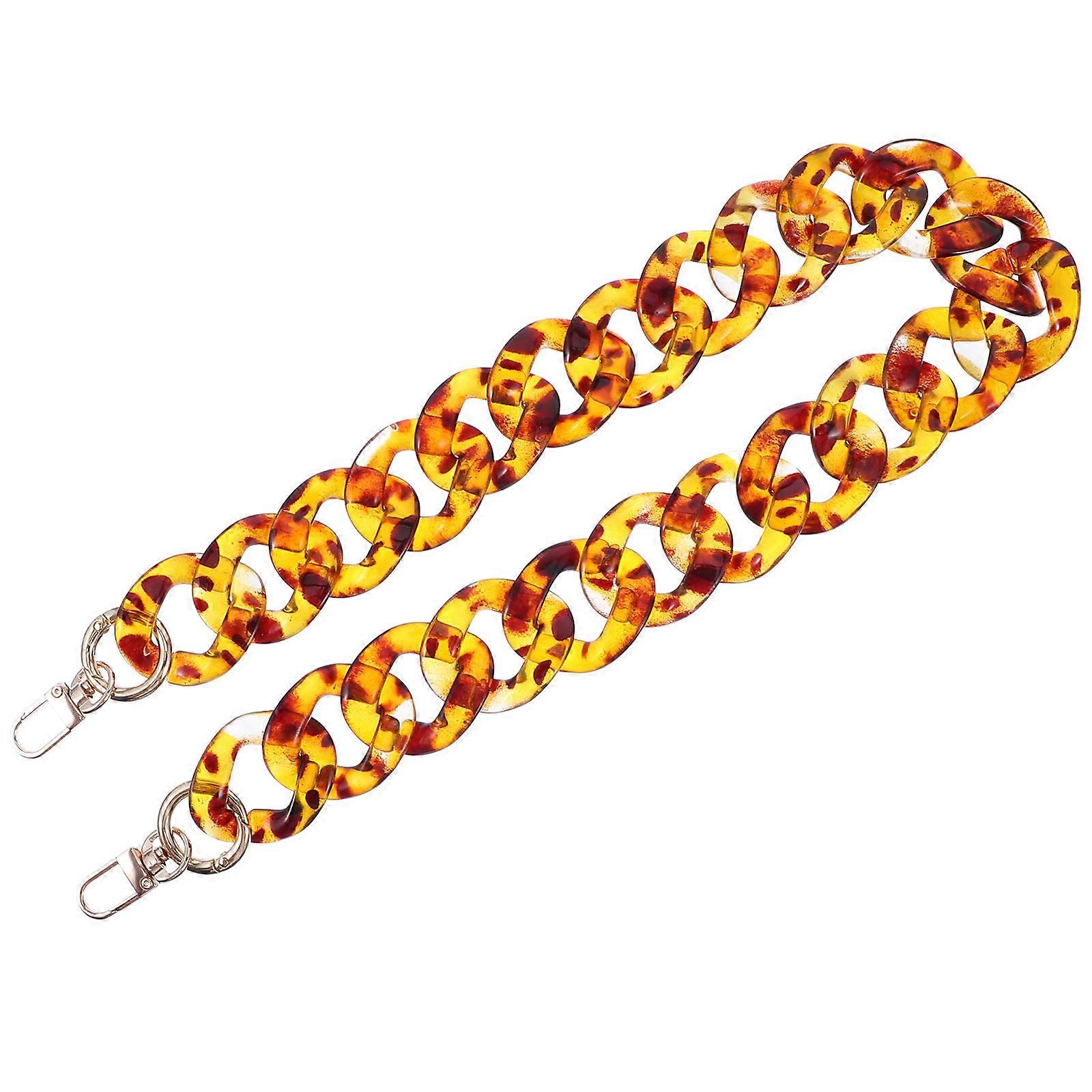 Leopard Acrylic Bag Chain for Adornment with Smooth Surface Practical Decorative Shoulder Strap 1 Pc