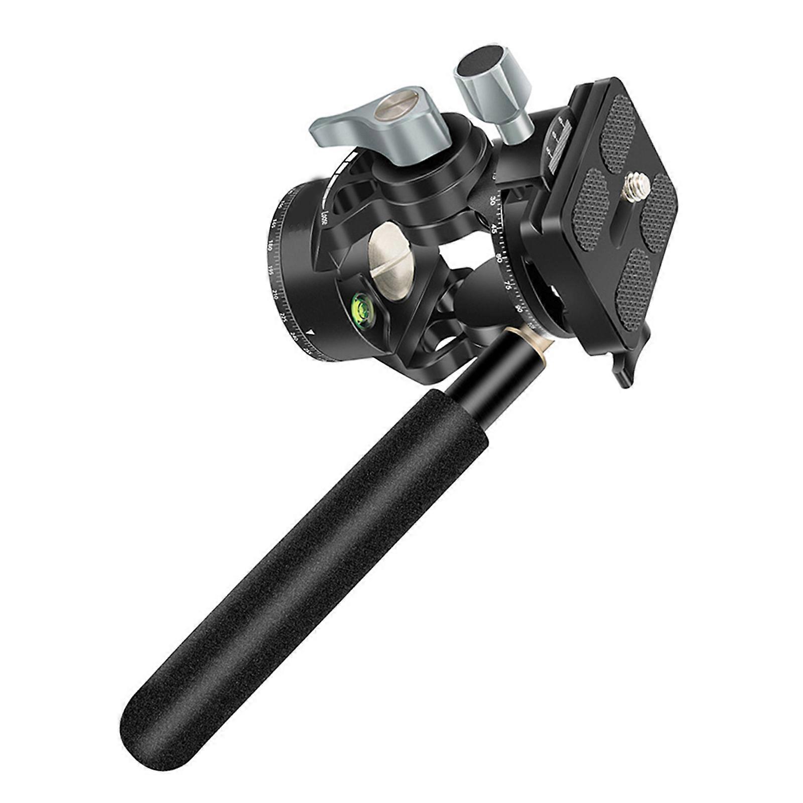 720 Degree Panoramic Tripod Fluid Head With Detachable Handle For DSLR Cameras Mini Pan Tilt Head Multicolor