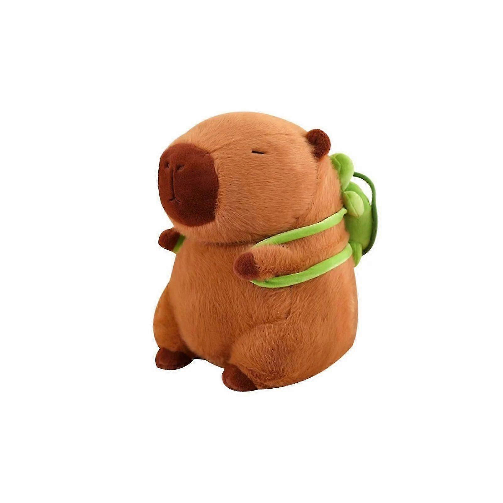 Capybara Simulation capybara stuffed toy Simulation With Turtle Animal backpack with Turtle Fluffty toys Anime capibara Soft Capybara plush doll Birth